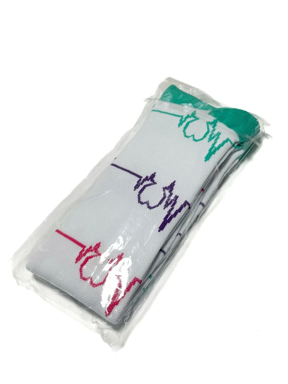 NWT Knee High Compression Socks L/XL Medical EKG Heart Line Print Multicolor